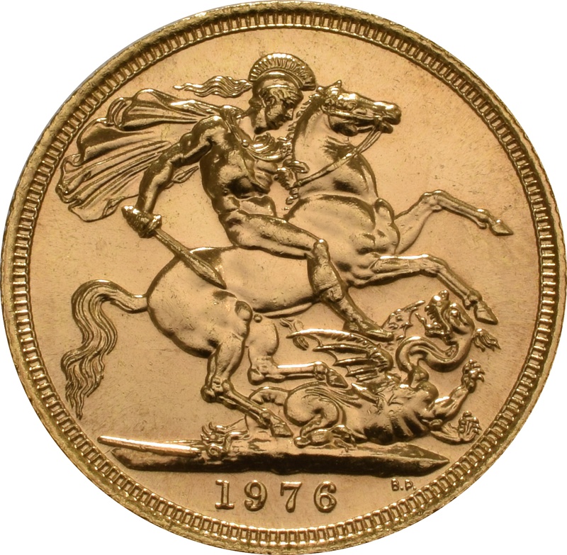 1976 Gold Sovereign - Elizabeth II Decimal Portrait