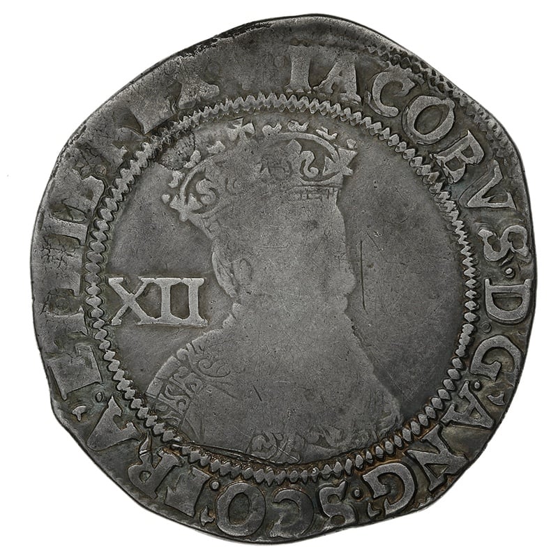 Silver Shilling Coin James I Near Fine