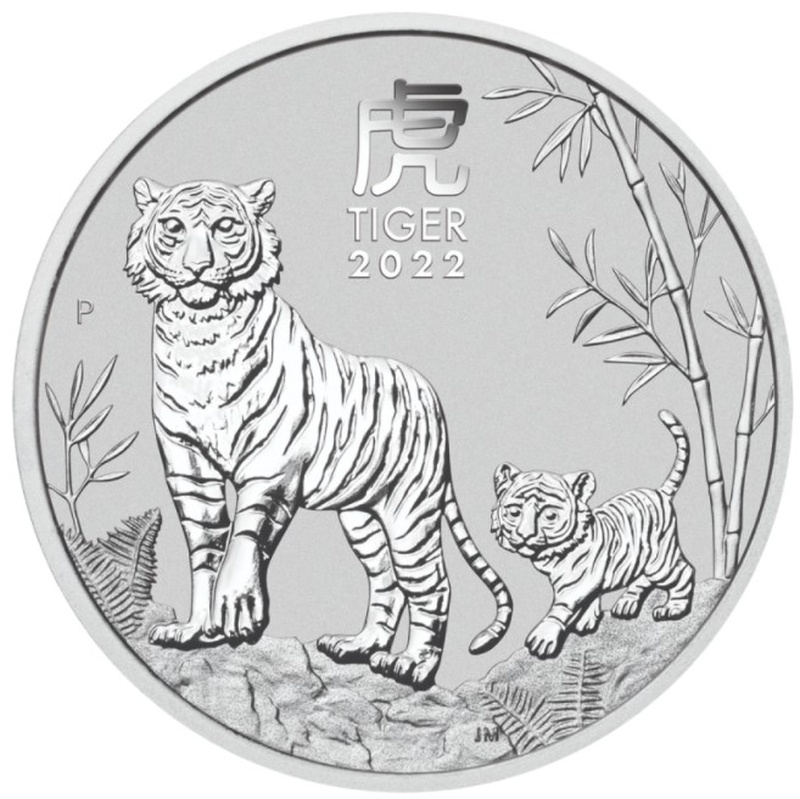 2022 Year of the Tiger Silver Coin 2oz Perth Mint Australian Lunar Series