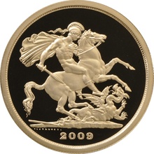 2009 Proof Gold £5 Coin Quintuple Sovereign NGC PF69