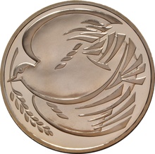 1995 Proof £2 Gold Coin Peace Dove WWII Boxed