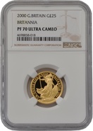 2000 Proof 1/4oz Gold Britannia Coin NGC PF70