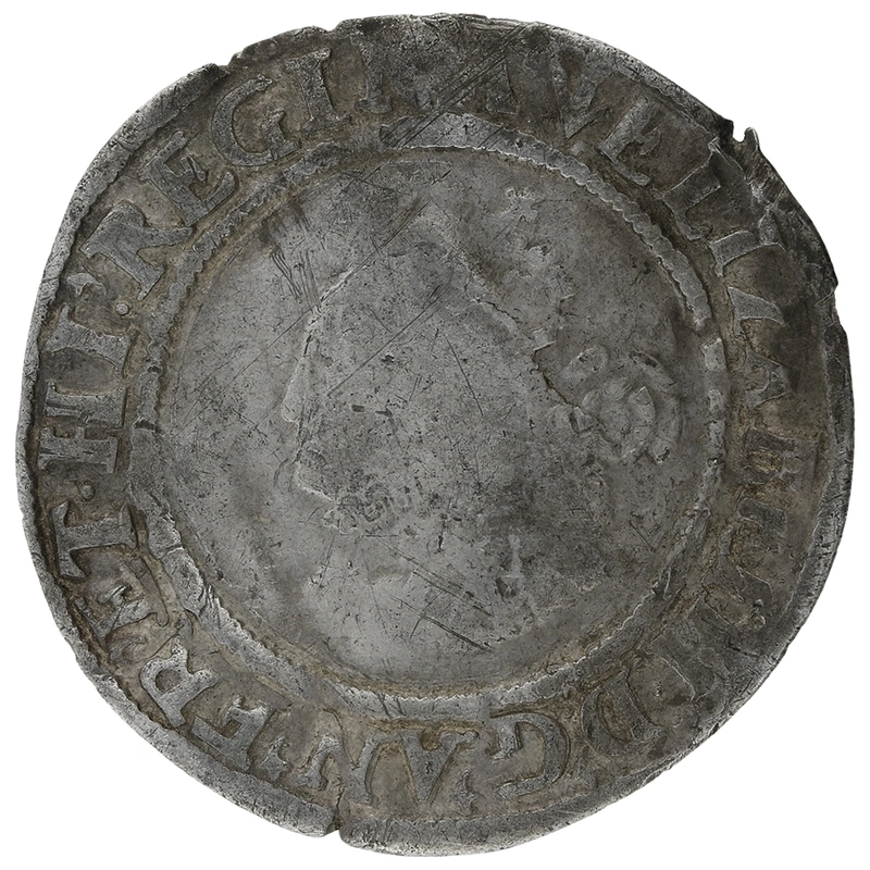 1563 Silver Sixpence Coin Elizabeth I Pheon