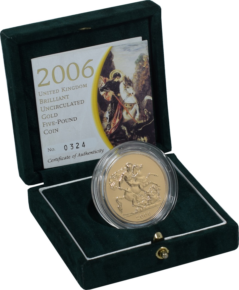 2006 Gold £5 Coin Brilliant Uncirculated Boxed