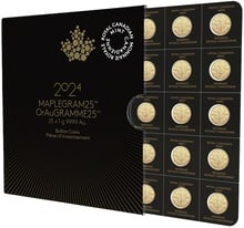 2024 MapleGram 25 x 1g Gold Coins