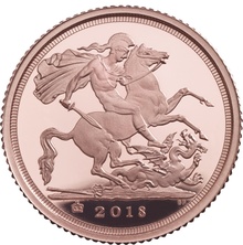 2018 Proof Gold Half Sovereign Boxed