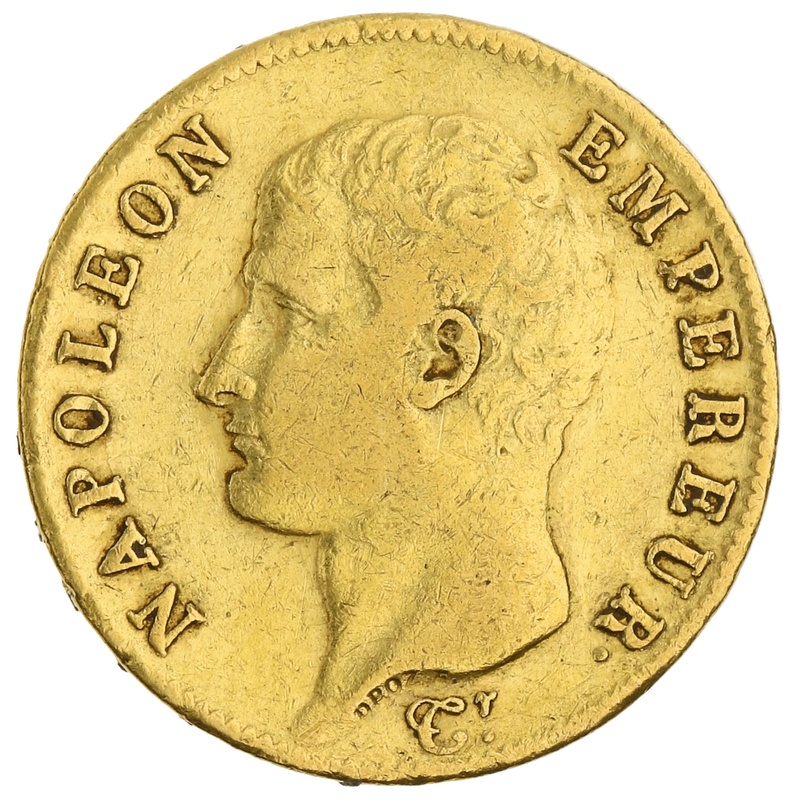1806 French 20 Francs Gold Coin Napoleon I Bare Head A
