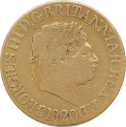 1820 Gold Sovereign Coin George III Fine