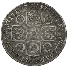 1741 Silver Sixpence Coin George II Milled