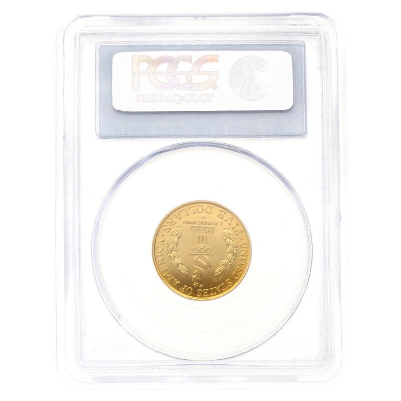 1996 Atlanta Olympic Flag Bearer - American Gold Commemorative $5 PCGS MS70