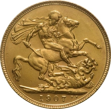 1907 Gold Sovereign Coin Edward VII