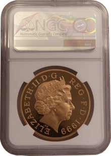 1999 Proof Gold Crown £5 Coin Diana Princess of Wales Memorial NGC PF69