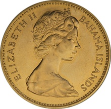 Bahamas $100 Gold Coin 1967 Adoption of Constitution