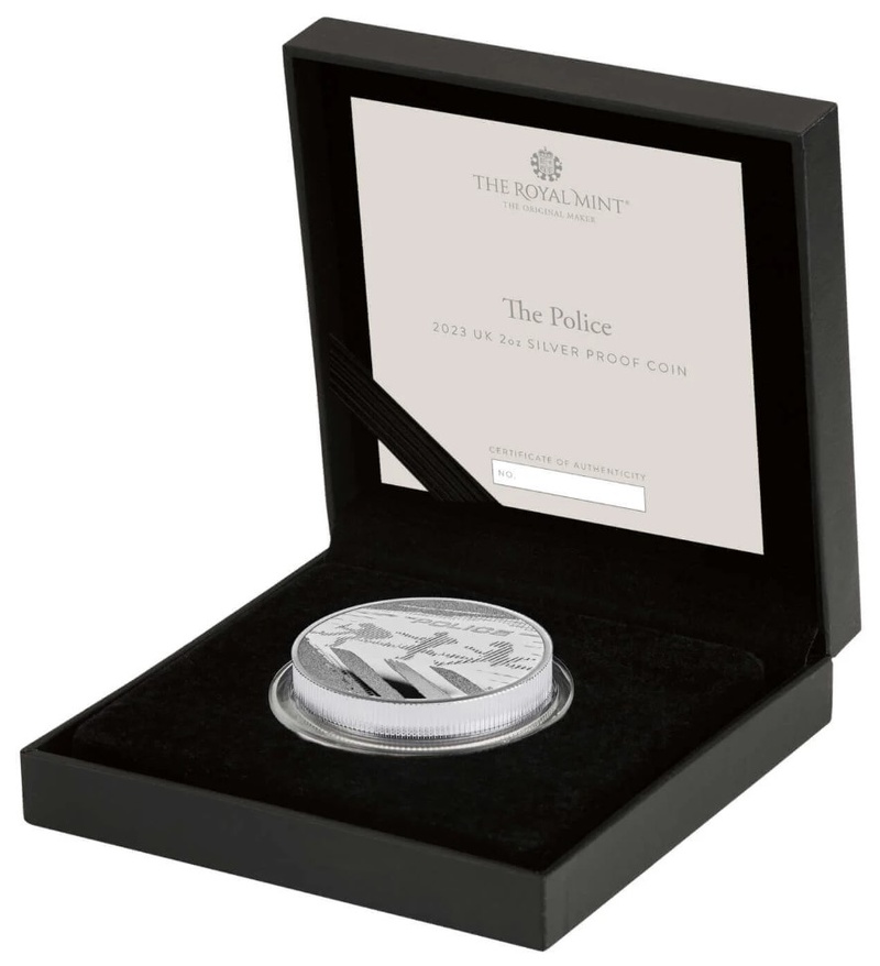 2023 Proof 2oz The Police Silver Coin Music Legends Boxed