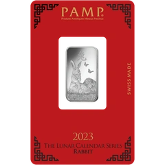 10g Silver Bar 2023 Year of the Rabbit PAMP