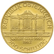 1992 1/10oz Austrian Gold Philharmonic Coin