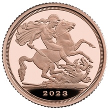 2023 King Charles III Coronation Quarter Sovereign Gold Proof Coin Boxed