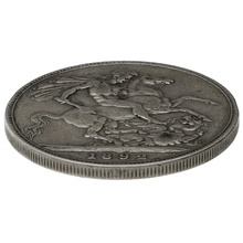 1892 Silver Crown Coin Queen Victoria Jubilee Head