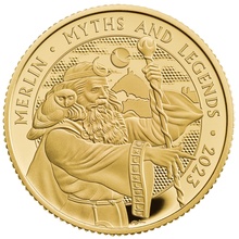 2023 Proof Merlin Gold Coin Myths & Legends 1/4oz Boxed