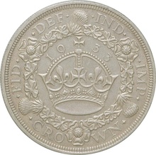 1933 Proof Silver Crown Coin George V Christmas Crown Good Very Fine