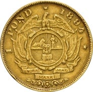 1894 1 Pond Gold Coin South Africa