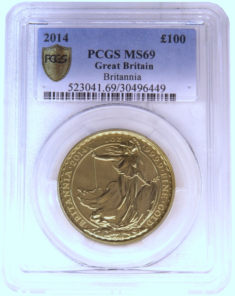 2014 Gold Britannia Coin 1oz PCGS MS69