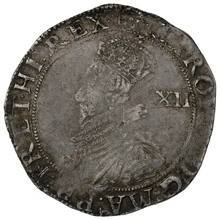 1631-1632 Silver Shilling Coin Charles I Rose