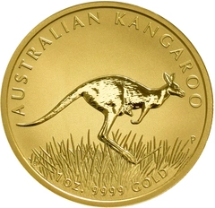 2008 Australian Kangaroo Gold Nugget Coin 1oz