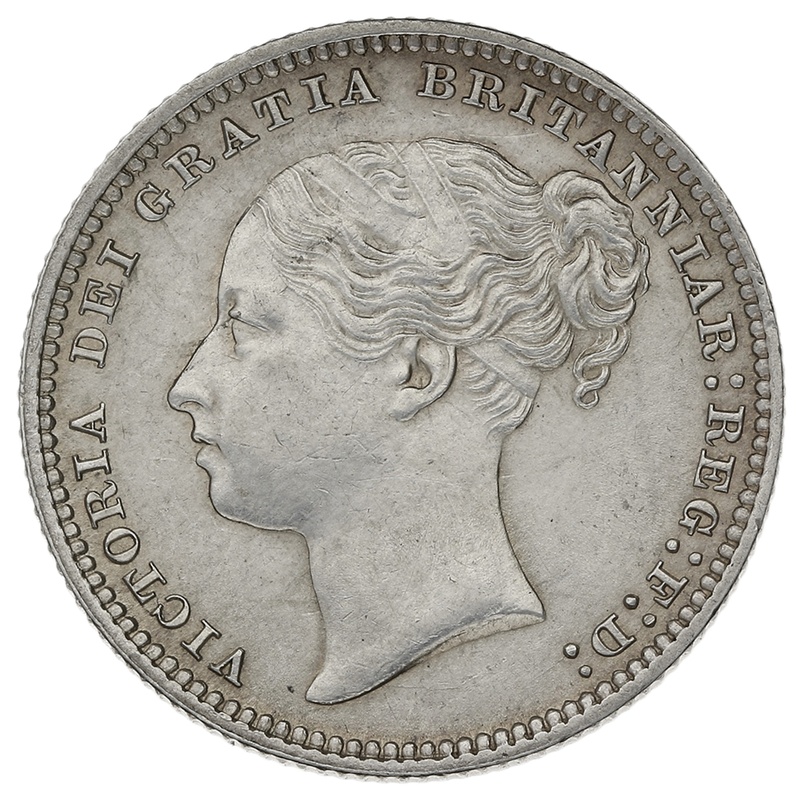 1878 Silver Shilling Coin Queen Victoria Silver Shilling die no 59