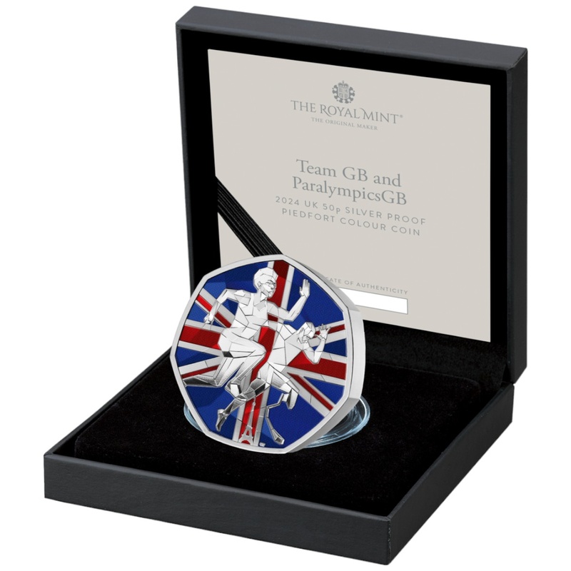 2024 Proof 50p Team GB Olympics Silver Coin Boxed