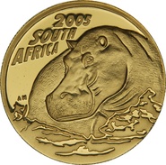 2005 1/4oz Natura Hippopotamus Gold Coin