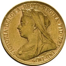 1894 Gold Sovereign Coin Queen Victoria Old Head