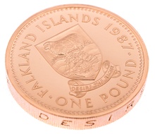 1987 Proof Gold £1 Pound Coin Falkland Islands Boxed
