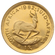1982 R1 Gold Coin 1 Rand South Africa