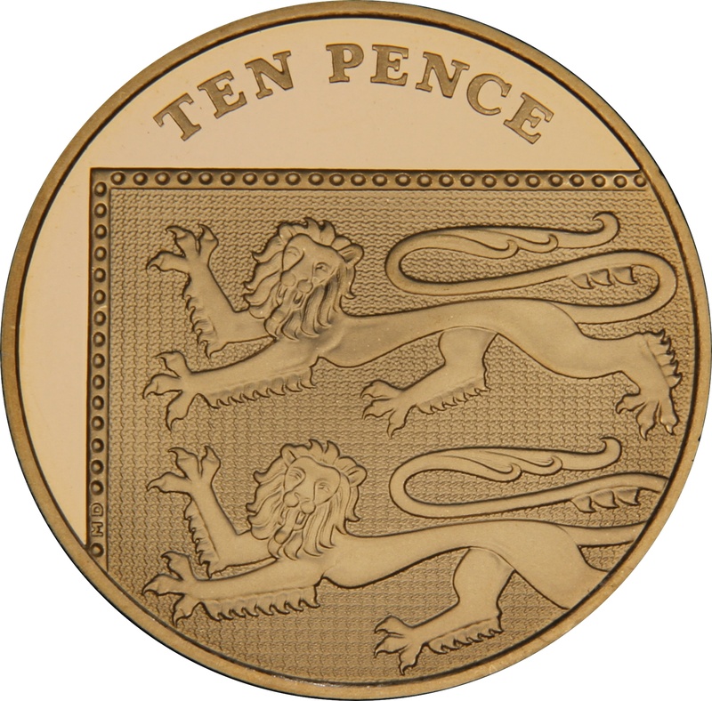 2015 Proof Gold 10p Coin Royal Shield Fifth Portrait