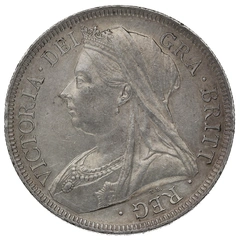 1893 Silver Half Crown Coin Queen Victoria
