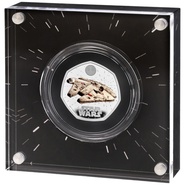 2024 50p Millennium Falcon Star Wars Proof Silver Coin Boxed