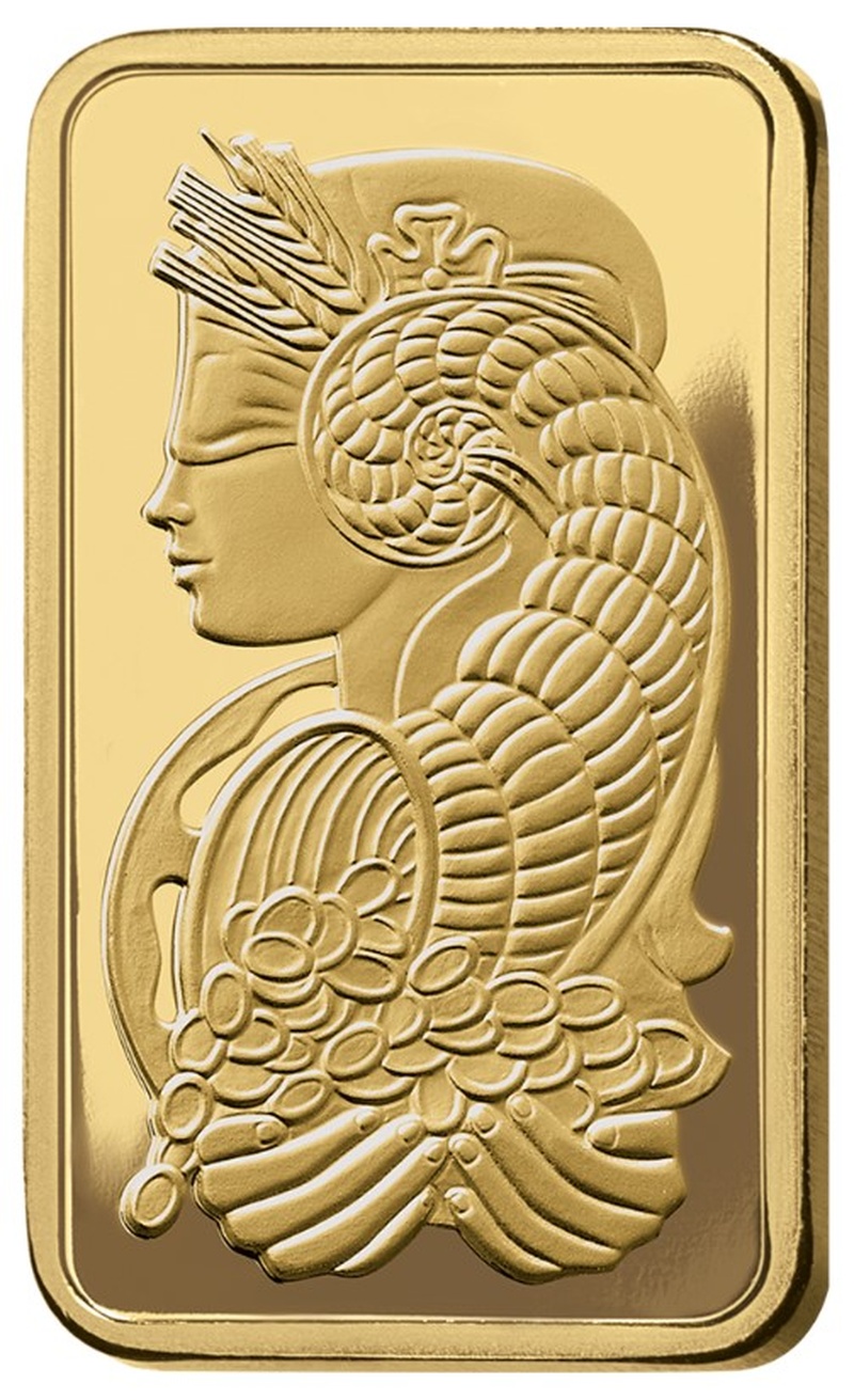 PAMP Lady Fortuna 10oz Gold Bar Minted