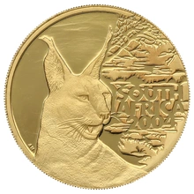 2004 1oz Natura Proof Gold Coin Wildcats of Africa Lynx Boxed