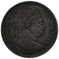 1817 Silver Half Crown Coin George III