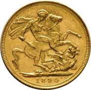 1894 Gold Sovereign - Victoria Old Head - S