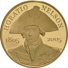 2005 - Gold £5 Proof Crown, Horatio Nelson Boxed