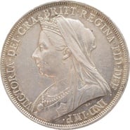 1897 Silver Crown Coin Queen Victoria Old Head