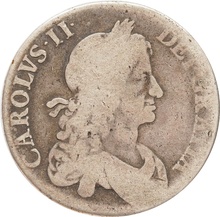 1664 Silver Crown Coin Charles II
