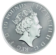 2018 10oz Red Dragon of Wales Silver Coin Queen's Beasts