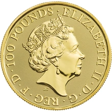2020 1oz White Lion of Mortimer Gold Coin Queen's Beasts PCGS MS69