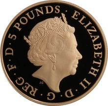 2015 Proof Gold Crown £5 Coin Royal Birth of Princess Charlotte Boxed