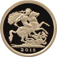 2013 Proof Gold £5 Coin Quintuple Sovereign