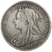 1900 Silver Crown Coin Queen Victoria
