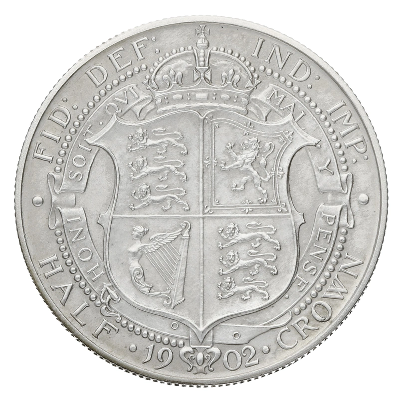 1902 Proof Silver Half Crown Coin Edward VII Matt